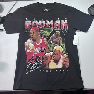 NWT Rodman Apparel Dennis Rodman The Worm T Shirt Men's Size Small Black